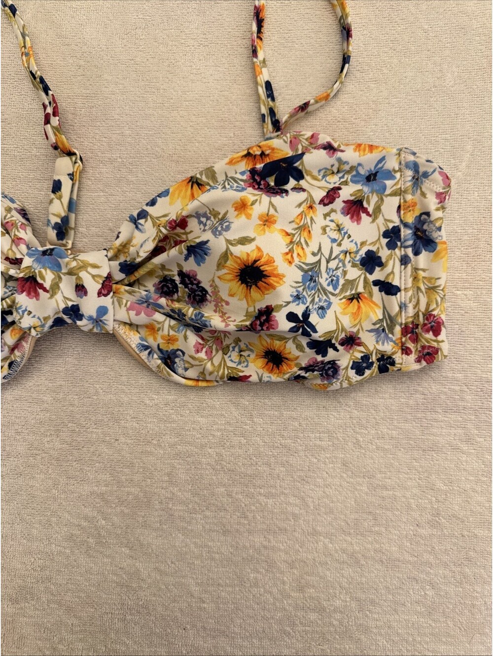 Old Navy Beach Floral Bikini Lined Swim Suit Top Colorful Women’s Size 2x - Picture 3 of 7